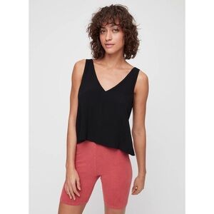 Aritzia Wilfred Free Black Sleeveless Crop Tank Top